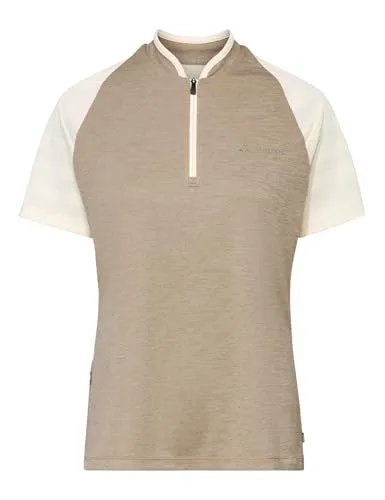VAUDE Women's Tamaro HZ Shirt IV – Atmungsaktives Radshirt in Beige XXL (46)