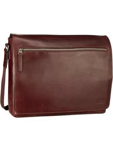 Jost Laptoptasche Lund L, Messenger Bag - Gürteltaschen: Langlebige Messenger Bag aus robustem, geöltem Pull-up-Leder mit kernigem Look und umfangreicher Ausstattung.
