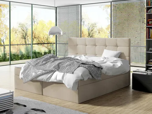 MIRJAN24 Boxspringbett Luanda mit Stauraum - Betten mit Bonell-Matratze und Topper, inklusive zwei Bettkästen für optimale Stauraummöglichkeiten und hohen Schlafkomfort.
