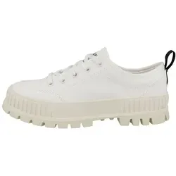 Palladium Pallashock Lo Org 2 Unisex Erwachsene, Damen Sneaker Turnschuhe, Sportschuhe, Freizeitschuhe, Halbschuhe, Schnürschuhe weiß 45 EU