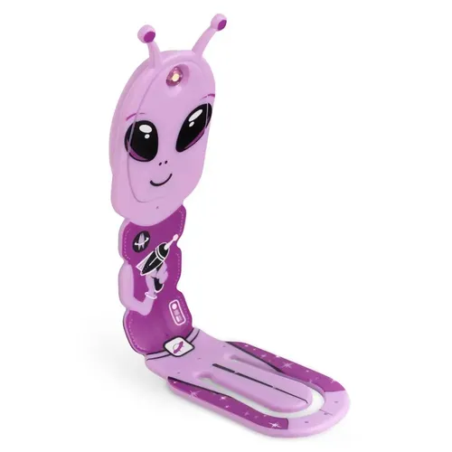 Flexilight Pals Leselicht (Aliens) - lila - 2 in 1 Leselampe & Lesezeichen -...