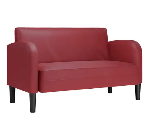 vidaXL Zweisitzer-Sofa Weinrot 110 cm Kunstleder in rot von vidaXL