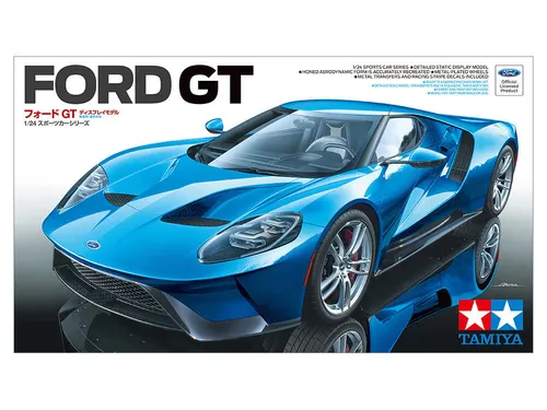 Tamiya 24346 Ford GT Car 1/24 Modellbausatz - Hobby Plastikmodell im Maßstab 1:24, detailgetreue Nachbildung des Ford GT für anspruchsvolle Modellbauer und Rallye-Enthusiasten.