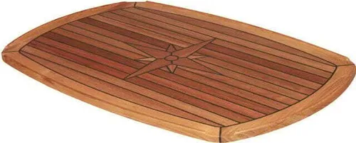 Talamex Teak Tabletop Half Ellips Tisch für Boote, Stuhl für Boote