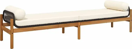 vidaXL Gartenbank mit Kissen in schwarz von vidaXL