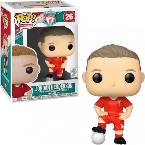 Funko Pop! Liverpool Jordan Henderson #26 - Vinyl Figur - Sammlerfigur von Funko aus der Premier League, ca. 10 cm hoch, detailreich und in hochwertiger Verpackung. Ideal für Fans und Sammler von Fußballfiguren!