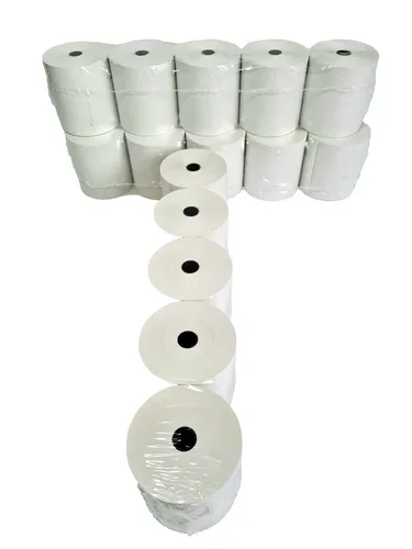 Thermorollen 10 Stück 80mm x 80mm x 12mm 80M Thermopapier - 10 hochwertige Bonrollen für Gastro-Kassen, ideal für präzise und zuverlässige Druckergebnisse in der Gastronomie.