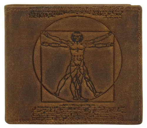 LandLeder kleine Geldbörse im Querformat aus Echtleder für Herren