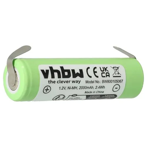 vhbw Akku kompatibel mit Grundig 8825, 8835, 8875, G7585, G8234, G8235, G8261 Rasierer Haarschneider (2000mAh, 1,2V, NiMH)