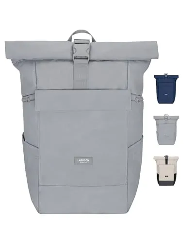 LARKSON Cityrucksack No 4 Large Rolltop – Wasserabweisender Rucksack für Reisen - Geräumiger Rolltop Rucksack in modernem Design, ideal für Reisen. Hergestellt aus recyceltem Material, bietet er Funktionalität und Stil für unterwegs.