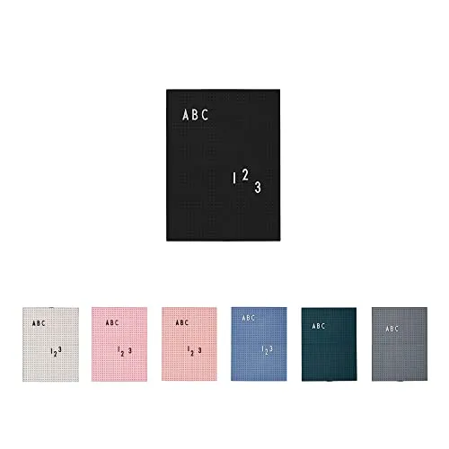 Design Letters Letterboard A4 Schwarz | Stecktafel 29x21 cm | Memoboard | Filz-Buchstabentafel zur Dekoration | Message Board für zimmer deko, büro deko, Wanddeko | Stecktafel Buchstaben | Memotafel