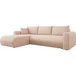 Mirjan24 Ecksofa Hellrosa, 5-Sitzer L-Form