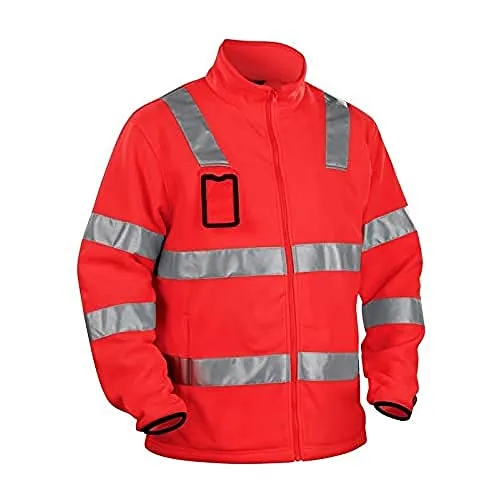 Blåkläder Warnschutz-Shirt High Vis Fleecejacke - Bequeme Fleecejacke für erhöhte Sichtbarkeit, ideal als mittlere Schicht. Ausgestattet mit zwei Reißverschlusstaschen und breiten Reflexstreifen für optimale Sicherheit bei der Arbeit.