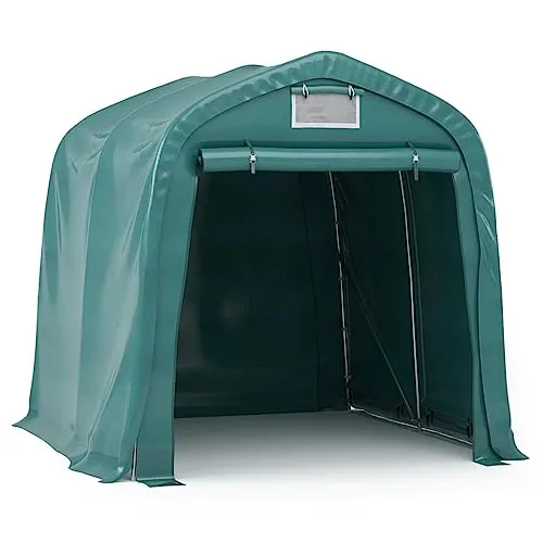 vidaXL Garagenzelt 2,4x2,4m - Wasserfest und langlebig - Gerätehäuser - Ideal für die sichere Lagerung von Fahrzeugen und Waren, wasserbeständig aus 100% PVC und robuster Stahlrahmen für maximale Langlebigkeit.