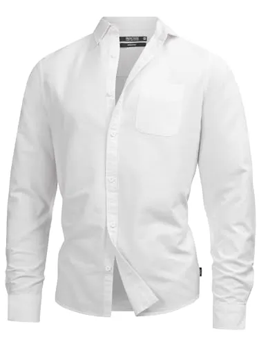 Indicode Herren Kepner Hemd mit Brust-Tasche aus Baumwolle | Herrenhemd für Männer Offwhite, XL