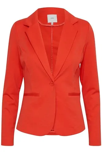 Ichi Sweatblazer Damen rot, XL - Modischer Komfort für jeden Anlass - Jacke aus hochwertigem Material, ideal für lässige und elegante Outfits. Ein Must-Have für modebewusste Frauen.