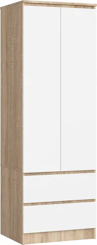 Kleiderschrank AKORD S60 Sonoma-Eiche mit 2 Türen und 2 Schubladen