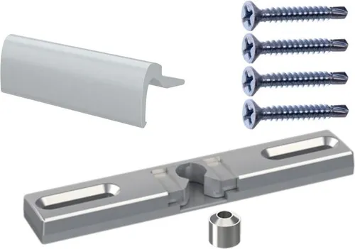 NAJDER Fenster-Balkongriff mit beweglichem Riegel, Korrosionsbeständig, Eloxiert, mit Aluminium, mit Befestigungsschrauben, Set, , (Farbe: Silber)