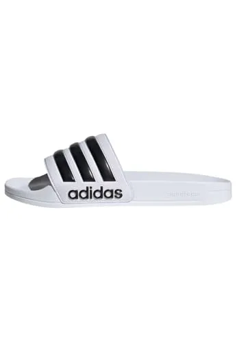 adidas SHOWER ADILETTE Badeschuh - Badeschuhe in Cloud White/Core Black, ideal für den Strand oder die Dusche, mit bequemem Tragegefühl und stylischem Neon-Look.