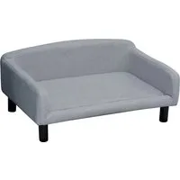 PawHut Hundesofa mit Weichem Bezug - Hundesessel & -sofas, stilvolles Design mit Rückenlehne für Sicherheit und Komfort, ideal für mittelgroße Hunde bis 20 kg.