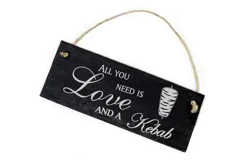 Dekolando Hängedekoration Döner Kebab 22x8cm All you need is Love and a Kebab