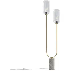 Qazqa Stehlampe Rid in gold von QAZQA