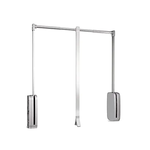 Emuca Kleiderlift für Garderoben Sling, 830-1150mm in silber von Emuca