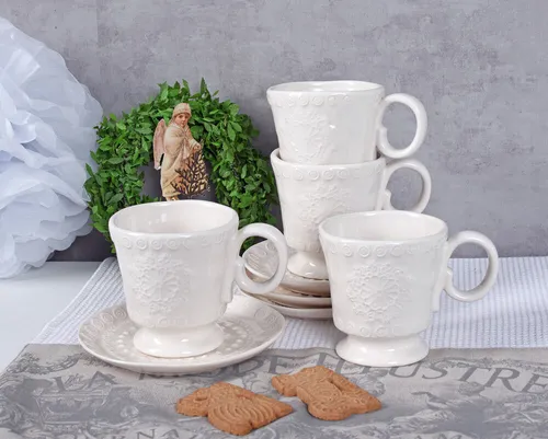 Kaffeetassen Porzellantassen Becher Porzellanbecher Kaffeeservice Weihnachten 6