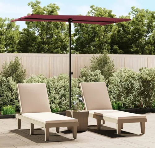 Maison Exclusive Sonnenschirm mit Aluminium-Mast 180x110 cm Bordeauxrot