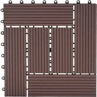 MCW WPC Bodenfliese Sarthe Holzoptik 30x30cm für Balkon und Terrasse - 1m² - Hochbelastbare WPC-Fliesen in Holzoptik, ideal für Innen- und Außenbereiche. UV-beständig und hitzeisolierend, mit einfachem Stecksystem für kreative Gestaltungsmöglichkeiten.