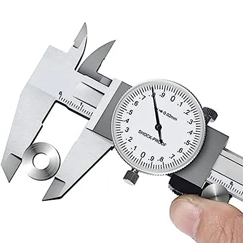 Kahdsvby 0 – 150 mm Messgerät, Messwerkzeug, Zifferblatt, Nonius, Messschieber, stoßfest, Messschieber 0,02 mm (TGBK150-0-150 mm)