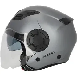 Acerbis Vento Jethelm - Matt-Grau - Größe M - Stylischer Jethelm mit thermoplastischer Schale und integrierter Sonnenblende. Hypoallergenes Innenmaterial sorgt für hohen Tragekomfort. ECE-zugelassen und ideal für den täglichen Einsatz auf dem Motorrad.