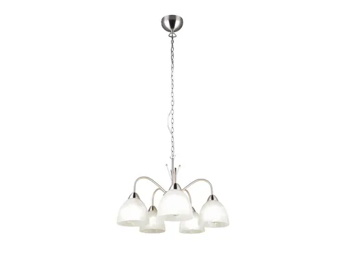 LED Pendelleuchte 5-flammig - Designklassiker für Esstische - Stilvolle 5-flammige LED Pendelleuchte mit Alabasterglasschirmen, dimmbar und perfekt für Esszimmer oder Wohnzimmer. Inklusive 5 austauschbarer LED Leuchtmittel für warmweißes Licht.