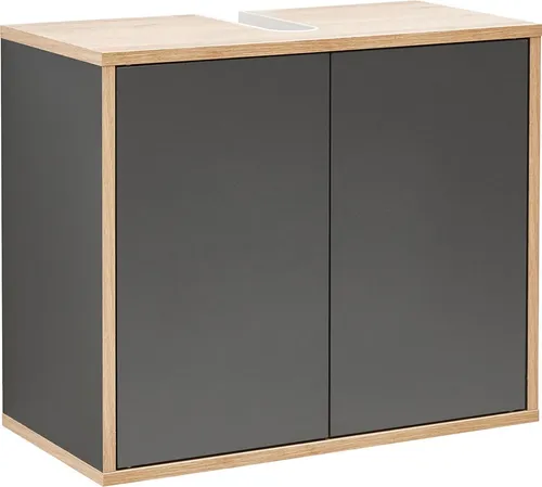 FACKELMANN Waschbeckenunterschrank FINN schwarz in schwarz von Fackelmann