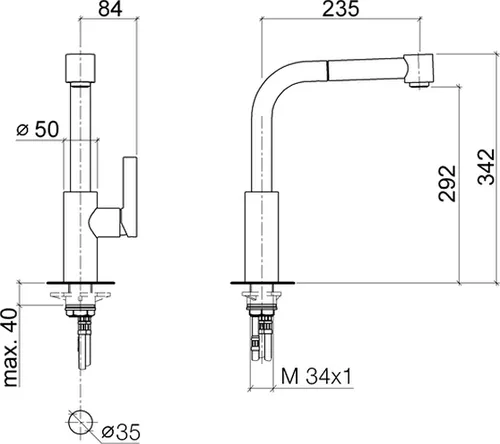 Dornbracht 33870790-06 EHM Pull-out mit Brausefunktion Elio von Dornbracht
