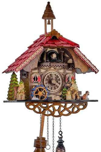 Eble Wanduhr mit Kuckuckruf - Elegante Wanduhr aus massivem Holz mit Kuckuckruf zur vollen Stunde. Sekundengenaues Quarzuhrwerk und individuelle Melodien sorgen für ein besonderes Ambiente in Ihrem Zuhause.