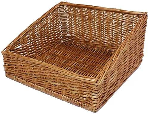 großer Brotkorb aus Weide, 45x45 cm, Regalkorb, Buffetkorb, Auslagekorb, Lagerkorb