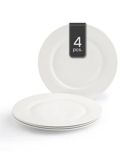 Home4You Speiseteller, Ø 26,5 cm, Bone China, Spülmaschinenfest, (4 St)