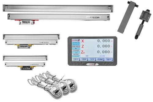 PAULIMOT 3-Achsen Glasmaßstab-Messsystem-Set mit LCD-Touchscreen für PM5000