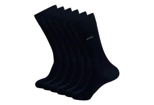 BOSS Businesssocken RS Uni Colors CC (3-Paar) mit dezentem Markenschriftzug