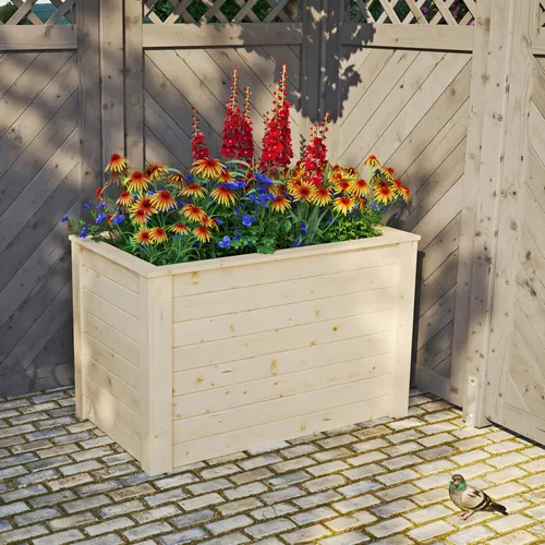 KONIFERA Hochbeet aus Holzwerkstoff, 114,5x64,5x69,6 cm - Praktisches Hochbeet aus Fichte und Kiefer, ideal für den Anbau von Pflanzen. Mit 400 l Fassungsvermögen und einfacher Selbstmontage – perfekt für Gartenliebhaber!