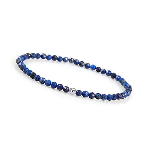 GD GOOD.designs Lapislazuli Armband Damen - Armbänder für Damen, aus echten Natursteinen mit 925 Silber Perle, wasserfest und reißfest – ideal zum Verschenken im umweltfreundlichen Geschenkbeutel.