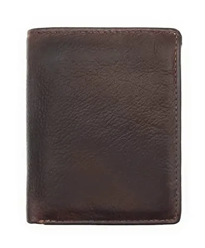 Jockey Club echt Leder Mini Geldbörse - Vintage RFID Schutz, weiches Rindleder in used look, ideal für sicheren Transport von Karten und Bargeld