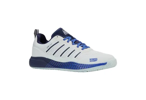 KSwiss Padelschuhe Ultra Court Herren - Größe 44 (10,5) - Die KSwiss Ultra Court Padelschuhe kombinieren Tennis-Technologie für optimale Stabilität und Traktion. Atmungsaktiv mit sicherem Fersenverschluss, ideal für dynamische Padel-Spiele.