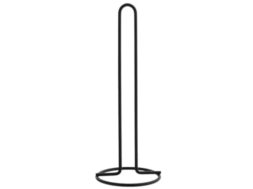 Küchenrollenständer Küchenrollenhalter rund aus Metall – schwarz H33,5xØ12,5cm Halter für Küchenpapier Papierrollenhalter Küchendeko Ordnungshilfe Zubehör Elegant