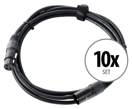 Pronomic XFXM-2.5 Mikrofonkabel 2,5 m - Professionelles XLR-Kabel mit handgelöteten Steckern, ideal für Mikrofone und Homestudios. Langlebig, säure- und ölfest für eine glasklare Audioübertragung.