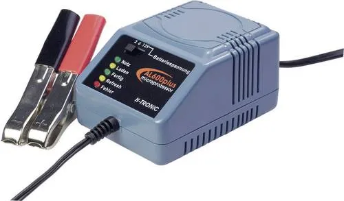 H-Tronic Bleiakku-Ladegerät AL600plus - Intelligentes Fahrzeugbatterie-Ladegerät für 2, 6 und 12 V Blei-Akkus, sorgt für optimale Ladung und Pflege ohne Überladung, ideal für Gel- und Blei-Säurebatterien.