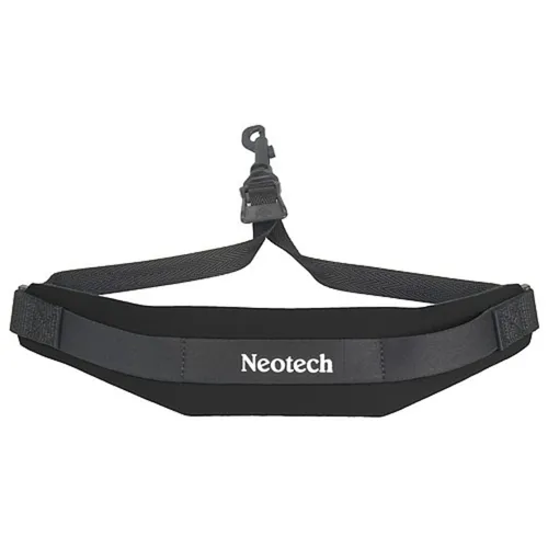 Neotech Strap Saxophone Soft Sax Black - Saxophon Gurt für Alt- und Tenorsaxophon, mit weichem Nackenpolster für optimalen Tragekomfort und verstellbarer Länge von 41,9cm bis 53,3cm, ideal für Musiker.