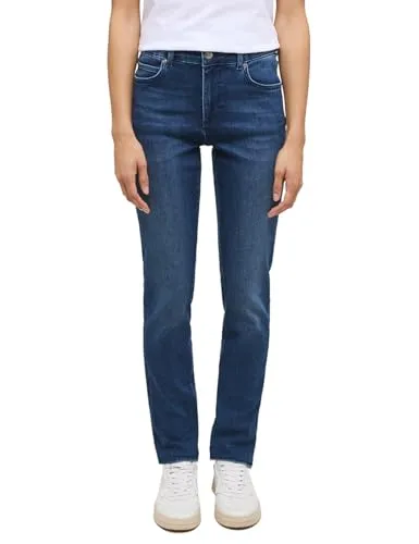 MUSTANG Damen Jeans Hose Crosby Relaxed Slim - Relaxed Slim Jeans mit mittlerer Bundhöhe, leicht elastischer Baumwollmischung und 5-Pocket-Design, ideal für jeden Tag und dauerhaft im Programm.