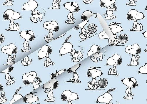 Geschenkpapier Snoopy Happy Day, blau